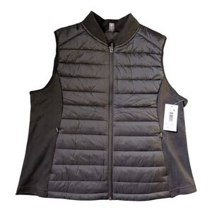 New Vively Women's Black Quilted Vest Sz XL